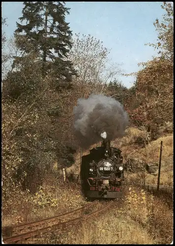 Schmalzgrube-Jöhstadt (Erzgebirge) Eisenbahn Dampflokomotive 1986