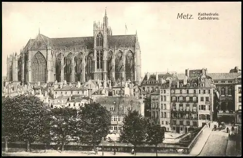 CPA Metz Stadt-Teilansicht Partie a.d. Kathedrale 1910