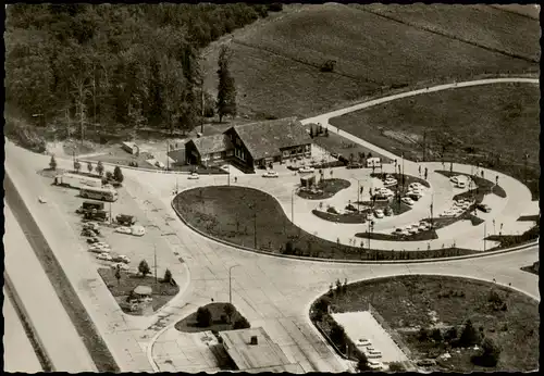 Grünberg (Hessen) Bundesautobahn-Rasthaus Reinhardshain Luftbild 1966