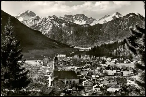 Ansichtskarte Mittenwald Stadtpartie 1957