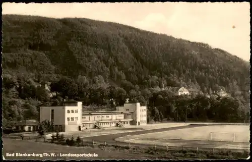 Blankenburg (Harz) Landessportschule mit Fußballplatz zu DDR-Zeiten 1958/1957