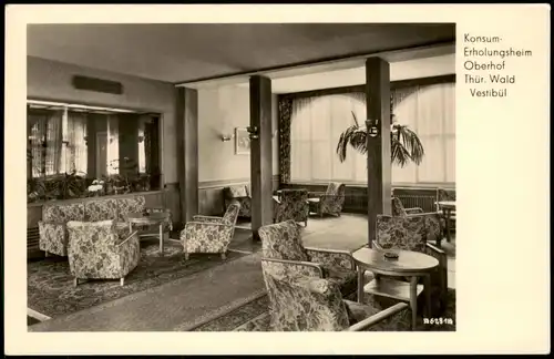 Oberhof (Thüringen) Konsum-Erholungsheim Vestibül Innenansicht 1958
