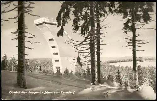 Ansichtskarte Oberhof (Thüringen) Kanzlersgrund - Schanze am Rennsteig 1965