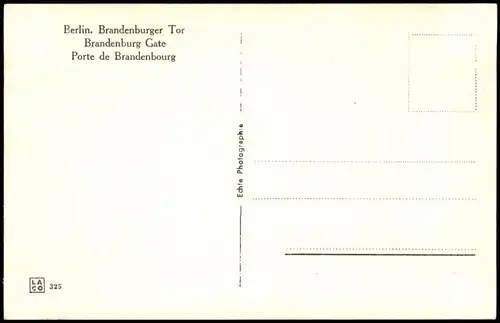 Ansichtskarte Mitte-Berlin Brandenburger Tor 1932