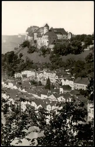 Ansichtskarte Burghausen Stadt und Burg 1933 Privatfoto