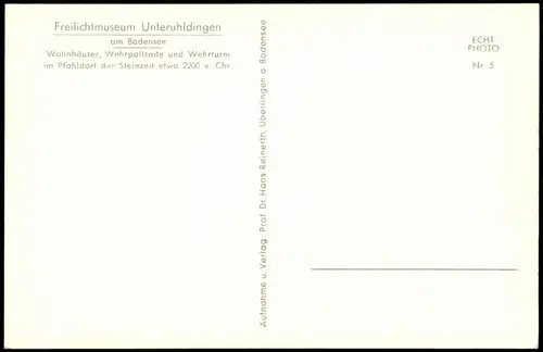 Ansichtskarte Unteruhldingen-Uhldingen-Mühlhofen Pfahlbaumuseum 1950