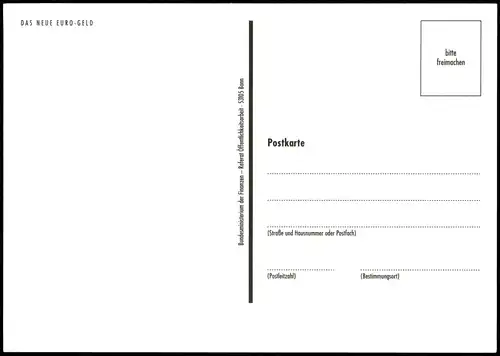 Ansichtskarte  Münzen / Geldscheine Ak Die Euro Banknoten 2001