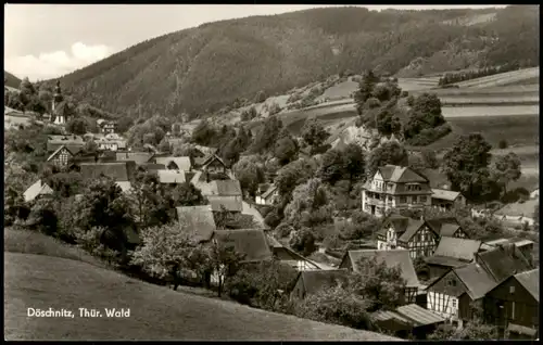 Ansichtskarte Döschnitz Totalansicht des Dorfes 1969