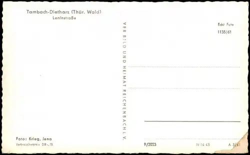 Ansichtskarte Tambach-Dietharz Leninstraße 1961