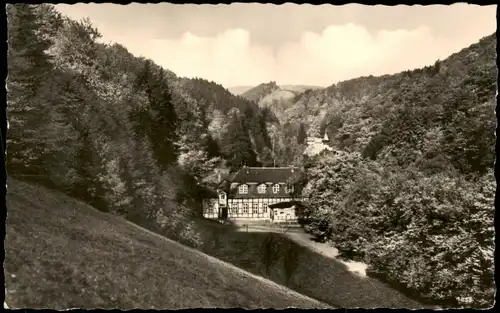 Ansichtskarte Stolberg (Harz) Ludetal mit FDGB-Ferienheim, Waldfrieden" 1962