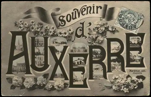 CPA Auxerre Stadtteilansichten Microskopkarte 1909