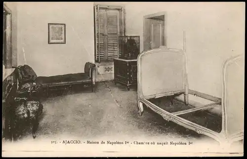 CPA Ajaccio Maison de Napoléon Chambre od naquit Napoléon 1912