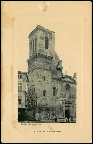 CPA Nîmes La Cathédrale 1909 Passepartout