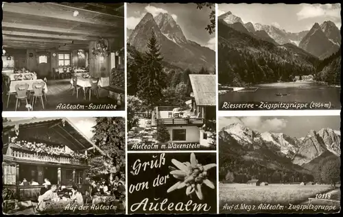 Garmisch-Partenkirchen Umland-Ansichten Gruß von der Aulealm 1960