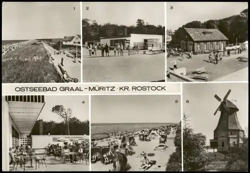 Graal-Müritz Milchbar Seestern, Broiler Gaststätte, Windmühle 1983
