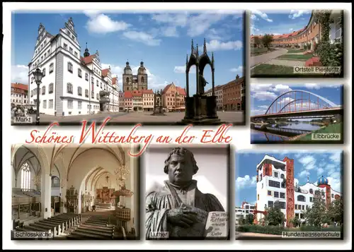 Ansichtskarte Lutherstadt Wittenberg Marktplatz uvm 2012