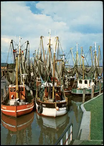 Ansichtskarte  KRABBENKUTTER IM HAFEN - Schiffe - Schiffahrt 1978