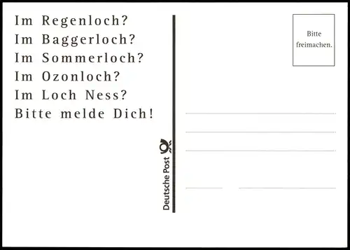 Ansichtskarte  Reklame & Werbung Deutsche Post - Wo bist du? 2002