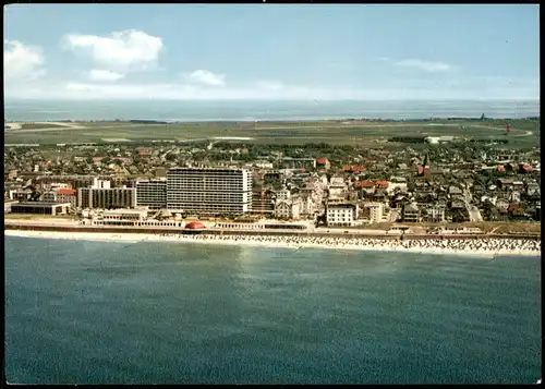 Ansichtskarte Westerland-Sylt Luftbild Strand - Hotels 1975