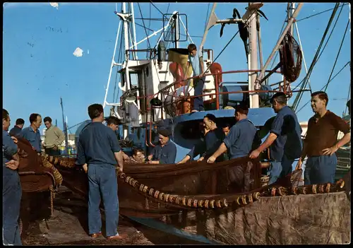 Postales Santander Fischerboote - Männer 1981