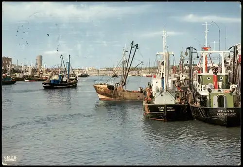 Zeebrügge (früher Heyst sur Mer)-Brüssel Zeebrugge Bruxelles Hafen - Fischerboote 1971