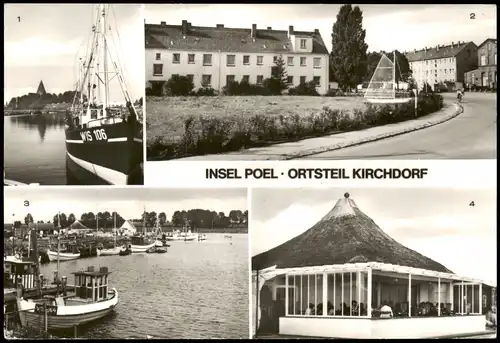 Ansichtskarte Insel Poel Am Hafen, Wismarsche Straße, Hafenpavillon 1983