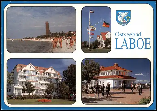 Ansichtskarte Laboe MB: Marinedenkmal, Hotels 1986