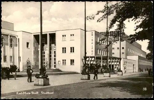 Ansichtskarte Chemnitz Stadtbad 1958