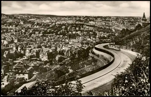 Ansichtskarte Stuttgart Neue Weinsteige, Straßenbahn 1968