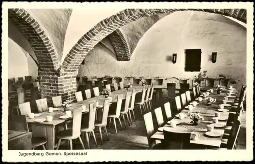 Ansichtskarte Gemen-Borken (Westfalen) Jugendburg Gemen. Speisesaal 1952