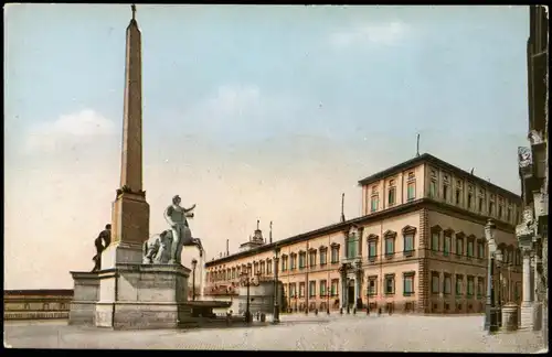 Cartoline Rom Roma Palazzo del Quirinale mit Denkmal 1920