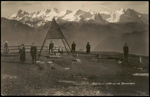 Ansichtskarte Arth SZ Rigi-Kulm (1800 m) mit Berneralpen 1925