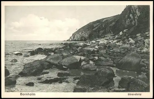 Postcard Bornholm Strandbild Strand 1920