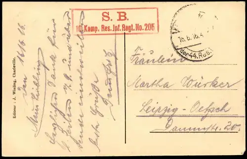 CPA Sedan Sedan Vue du Jardin botanique 1916     Feldpost (Roter Briefstempel)