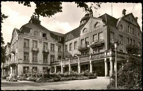 Ansichtskarte Bad Salzschlirf Partie am Badehof 1962
