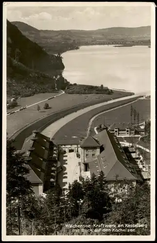 Kochel am See Walchensee-Kraftwerk am Kesselberg Blick zum Kochelsee 1950