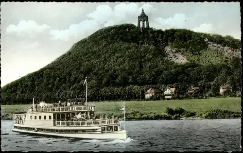 Ansichtskarte Porta Westfalica Fahrgastschiffe/Personenschiffahrt 1963