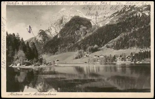 Hintersee-Ramsau  Berchtesgaden ort 1927 Mischfrankatur Deutschland Österreich