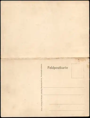 Rethel Rethel Zerschossener Stadtteil WK1 2 teilige Klappkarte 1915