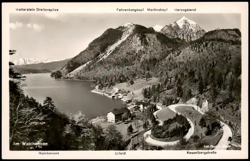 Urfeld-Kochel am See Wetterstein Dreitorspitze Kesselbergstraße 1959