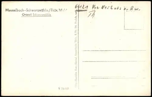 Ansichtskarte Meuselbach-Schwarzmühle Bahnhof 1962
