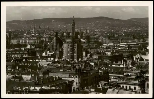 Ansichtskarte Wien Stadt-Panorama Fernsicht vom Stephansturm 1940
