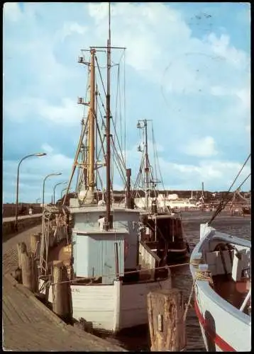 Sassnitz Saßnitz Fischereihafen Ansichtskarte 1987