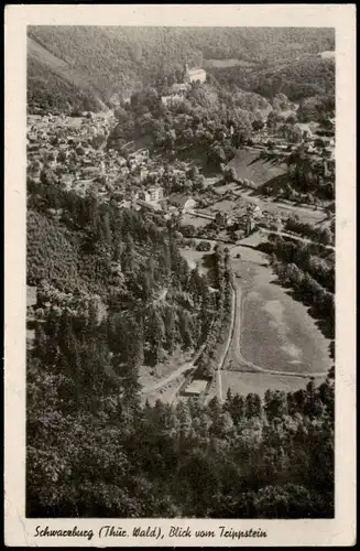 Ansichtskarte Schwarzburg Blick vom Trippstein 1953