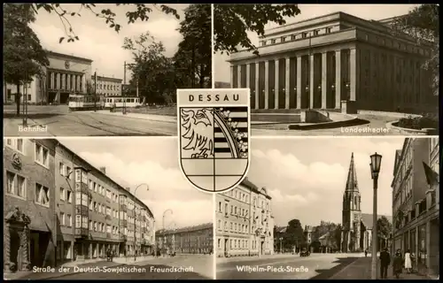 Dessau-Roßlau MB mit Bahnhof Straße der Deutsch-Sowjetischen Freundschaft 1962