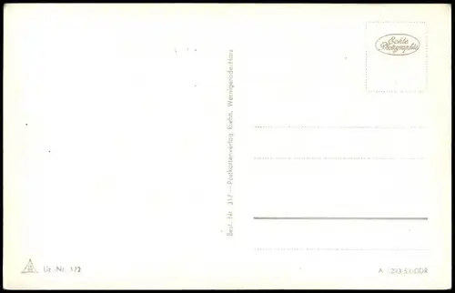 Ansichtskarte Wernigerode Straßen Partie Schöne Ecke 1953