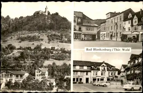 Ansichtskarte Bad Blankenburg DDR Mehrbildkarte mit 3 Ortsansichten 1966