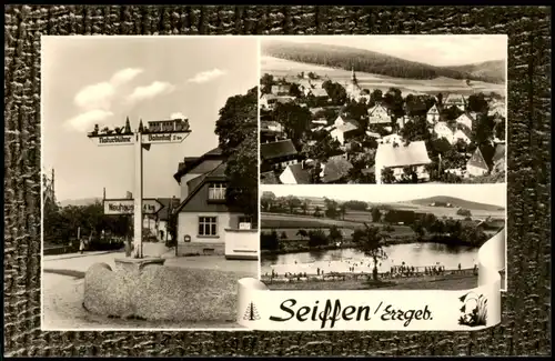 Ansichtskarte Seiffen (Erzgebirge) DDR Mehrbildkarte mit 3 Ortsansichten 1975