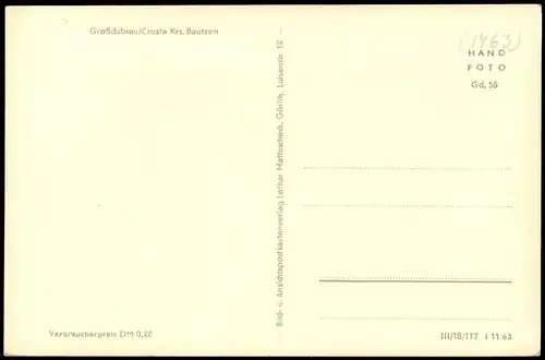 Adolfshütte-Großdubrau Wulka Dubrawa Gruß von der Blauen Adria  Kr Bautzen 1963