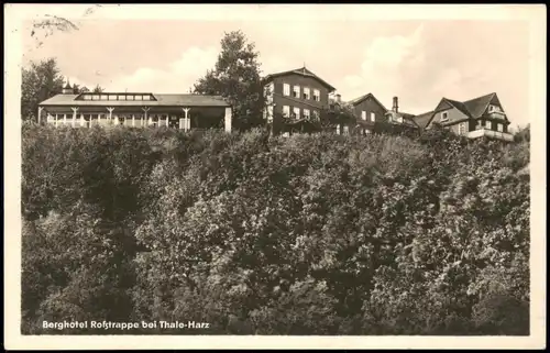 Ansichtskarte Thale (Harz) Berghotel Roßtrappe 1958
